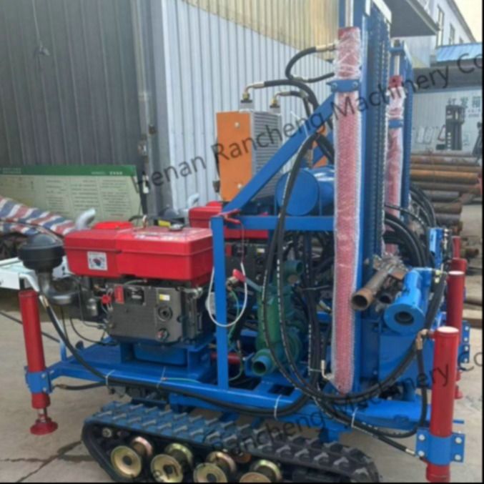 الزحف الهيدروليكي مثبت 160m حفرة حفر الآبار حفر الآبار المائية حفر أجهزة مع محرك 35HP