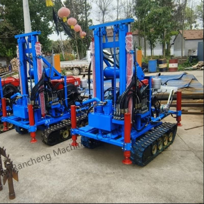 الزحف الهيدروليكي مثبت 160m حفرة حفر الآبار حفر الآبار المائية حفر أجهزة مع محرك 35HP