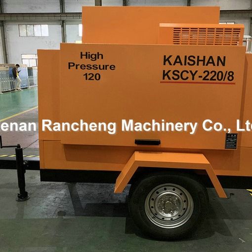 KSCY220/8 ضاغط الهواء 75HP محرك الديزل مضغوطات الهواء المحمولة
