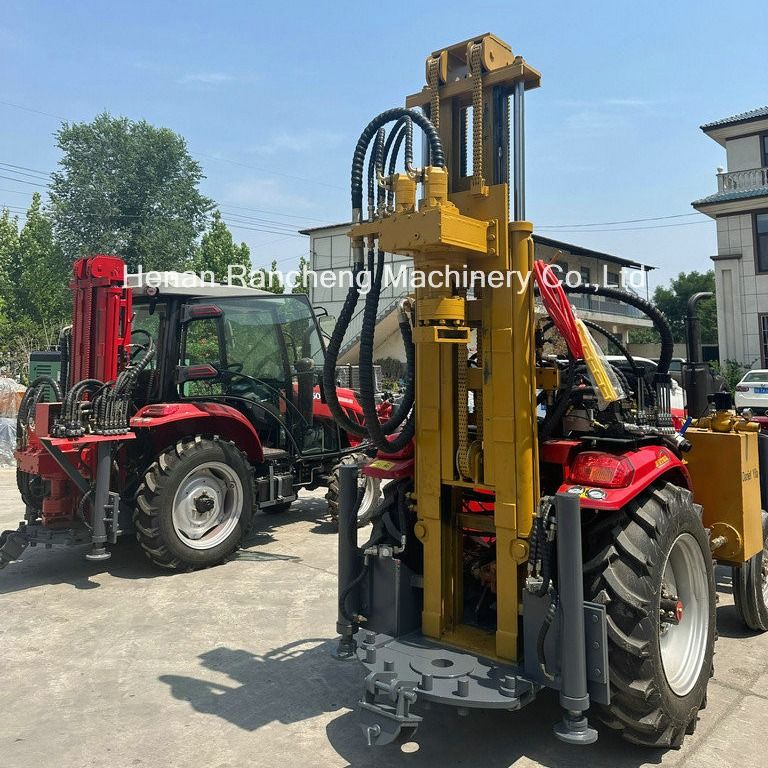 200/260m 254mm جرار مثبت على أربع عجلات قوة كبيرة حفر البئر المائي