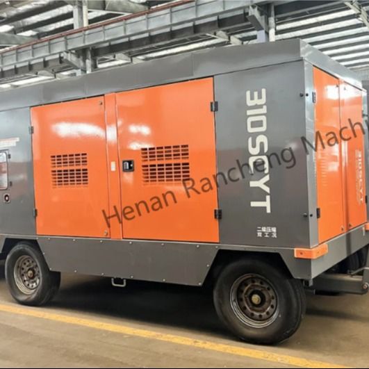 310SCYT 1178 Cfm ضاغط هواء محمول بمسمار أربع عجلات