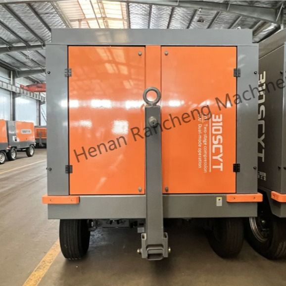 310SCYT 1178 Cfm ضاغط هواء محمول بمسمار أربع عجلات