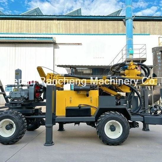 نوع المقطورة حوض حفر المياه عمق الحفر 200m سهل التشغيل كل من مضخة الطين ومضغوط الهواء