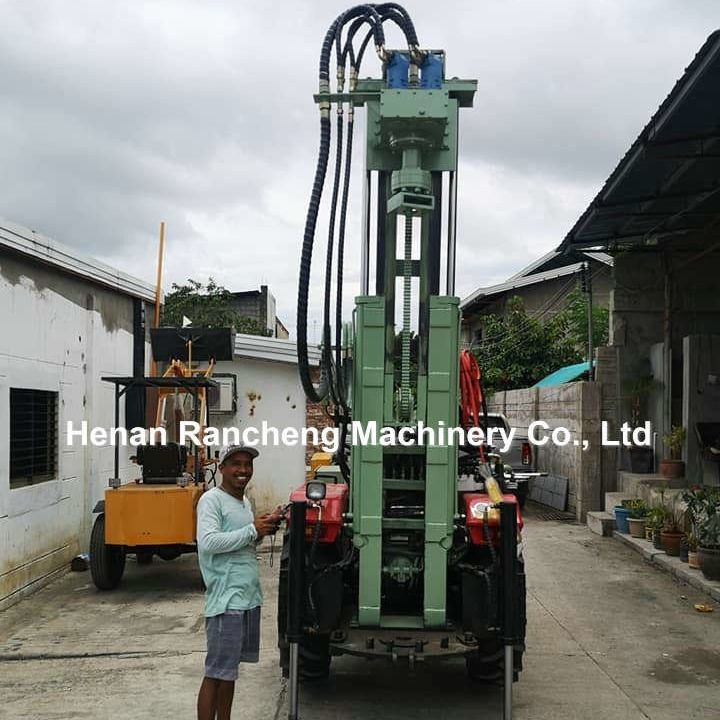 200 متر جرار مثبتة على الماء العميق حفر الآبار 45HP محرك الديزل هيدروليكية الماء حفر الآبار