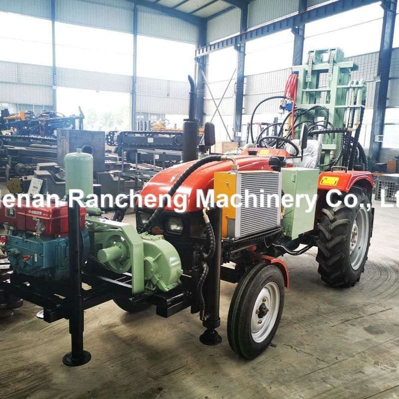 200 متر جرار مثبتة على الماء العميق حفر الآبار 45HP محرك الديزل هيدروليكية الماء حفر الآبار