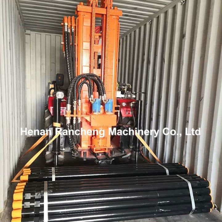 200 متر جرار مثبتة على الماء العميق حفر الآبار 45HP محرك الديزل هيدروليكية الماء حفر الآبار