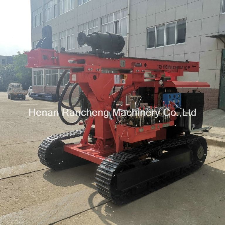 RC130Y سائق كومة الطاقة الشمسية هو آلة حفر حفر أسفل وقطر الحفر هو 400mm