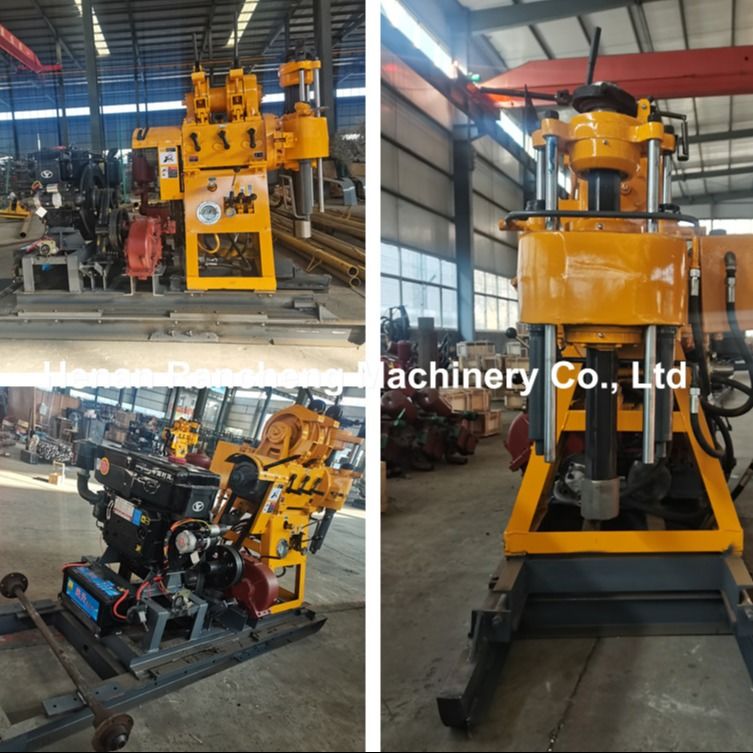 200 متر عمق هيدروليكية حفر حفر صغير جهاز الحفر الفعال مع محرك الديزل 20HP