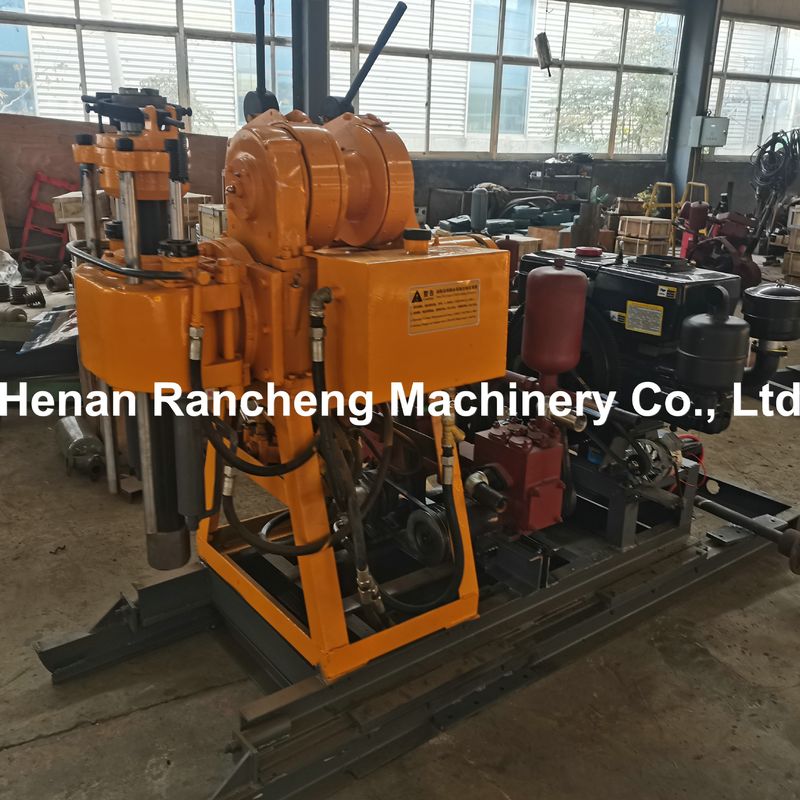 200 متر عمق هيدروليكية حفر حفر صغير جهاز الحفر الفعال مع محرك الديزل 20HP