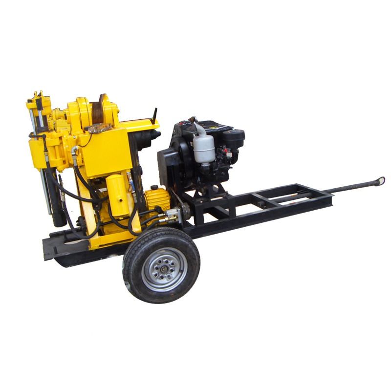 200 متر عمق هيدروليكية حفر حفر صغير جهاز الحفر الفعال مع محرك الديزل 20HP
