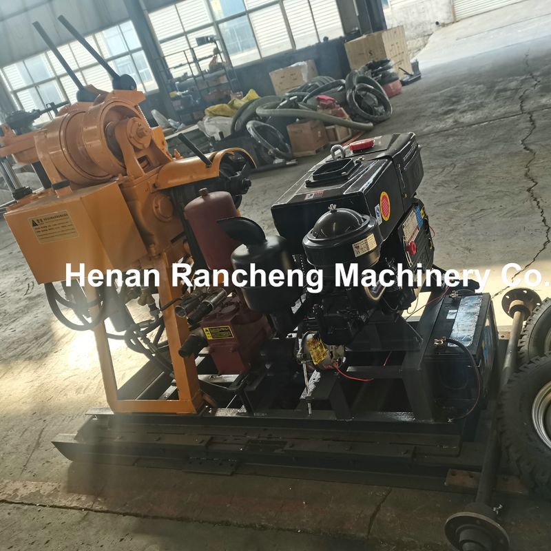 200 متر عمق هيدروليكية حفر حفر صغير جهاز الحفر الفعال مع محرك الديزل 20HP