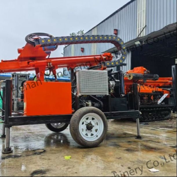 العجلات الهيدروليكية الكاملة نوع الديزل حفرة البئر المائية RCS200W آلة الحفر الصغيرة للبيع