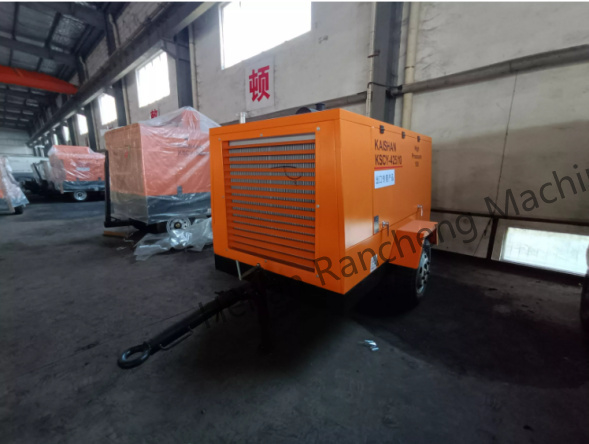 KSCY-400/14.5K 400cfm ديزل ضاغط الهواء المنسوج المحمول مع محرك كامينز