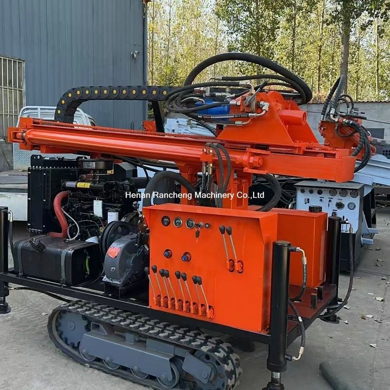 Crawler Mounted Type RCS200C Drilling Rig Drill Depth 200m Hydraulic Drill System And Operation