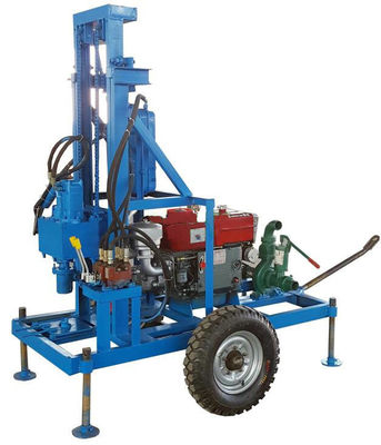 150 متر عمق جهاز حفر الآبار المحمول 22Hp / 16.2Kw طاقة محرك الديزل