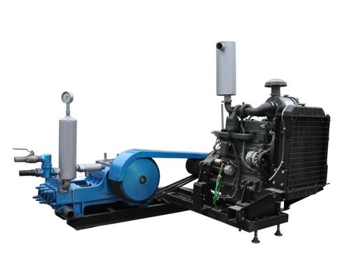 600 لتر / دقيقة معدل التدفق مضخة الطين الحفر الصغيرة 110mm مسدس ضربة 55kw مدخل الطاقة