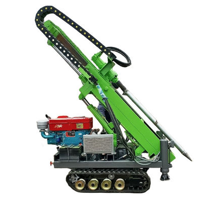 راكب مطاطي مثبت محرك كومة شمسية 25HP محرك الديزل 30m عمق كومة