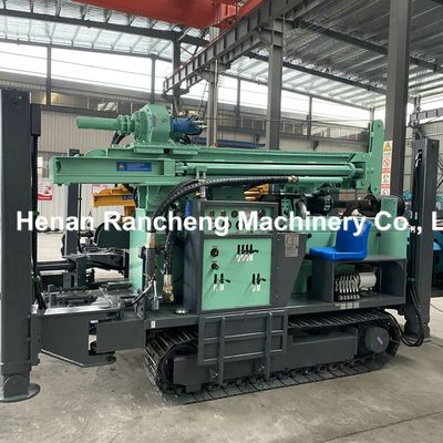 300m عمق 350mm قطر البئر المياه زاحف نوع حفر آلة حفر مع التحكم الهيدروليكي الكامل