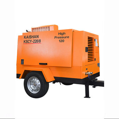 كايشان Kscy-220/8 55kw 75HP ديزل مدفوع محمول ضاغط الهواء المسمار