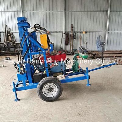 حفر محمول الدوار 22HP الديزل الهيدروليكية حفر البئر جهاز حفر البئر الصغيرة