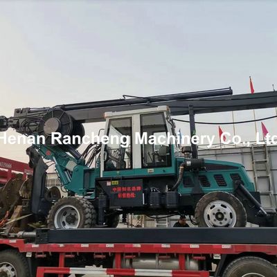 نوع العجلة العصا المربعة الدوارة حفر الجهاز محرك كومة آلة حفر عمود الأرض حاجز المسمار المعدات الهيدروليكية