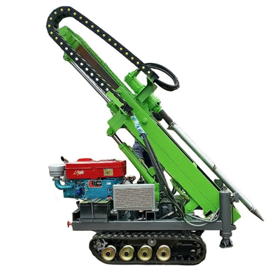راكب مطاطي مثبت محرك كومة شمسية 25HP محرك الديزل 30m عمق كومة